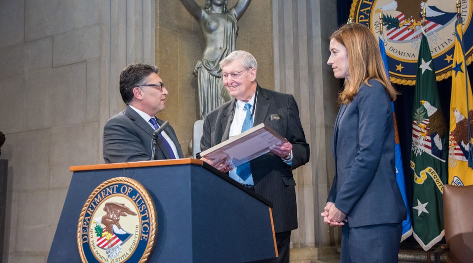 US DOJ honours Rill with fellowship