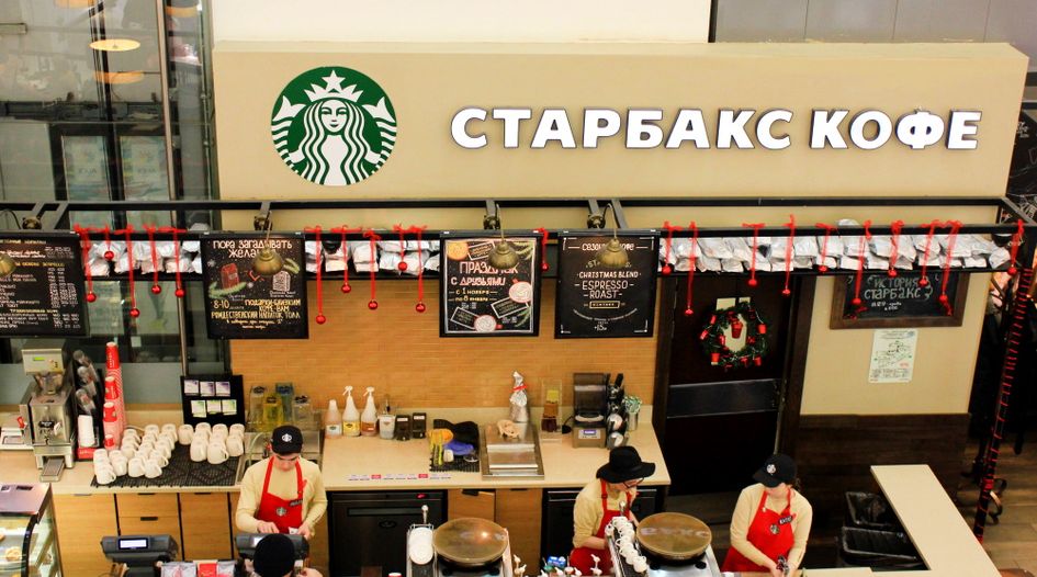 Starbucks pulls out of Russia; Brexit trademark application spike