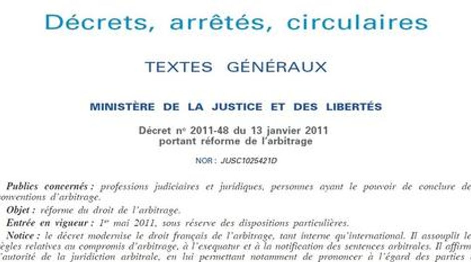 French law now in English Global Arbitration Review