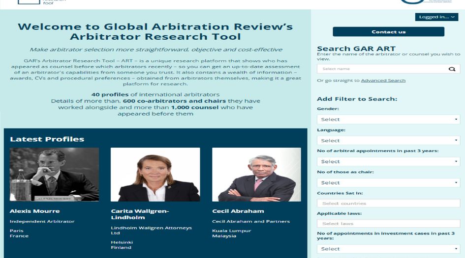 GAR Arbitrator Research Tool gets London grilling