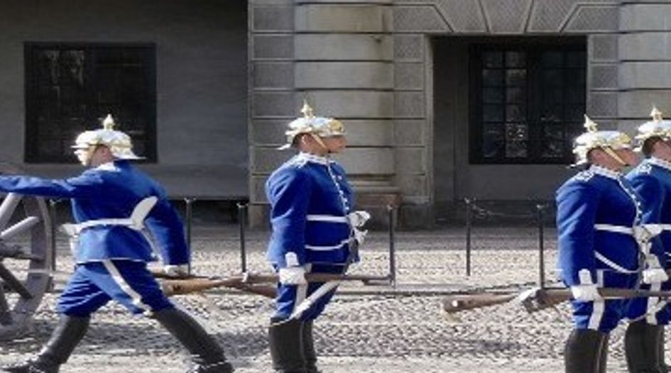 The changing of the guard in Stockholm