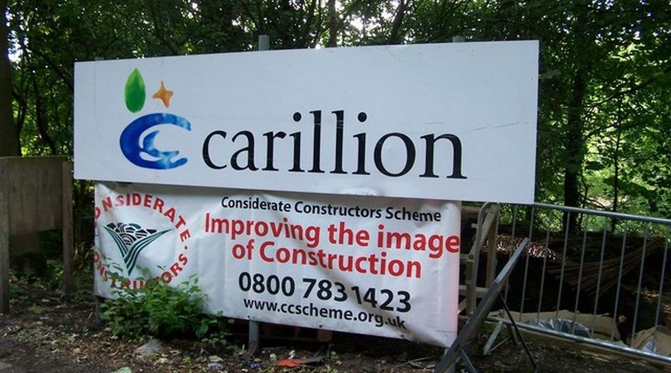 Slaughter and May acting for Carillion in £1.5bn liquidation