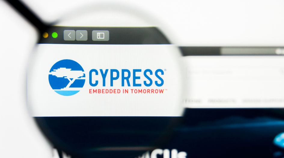 With takeover by Infineon set to close Cypress Semiconductor continues to sell patents