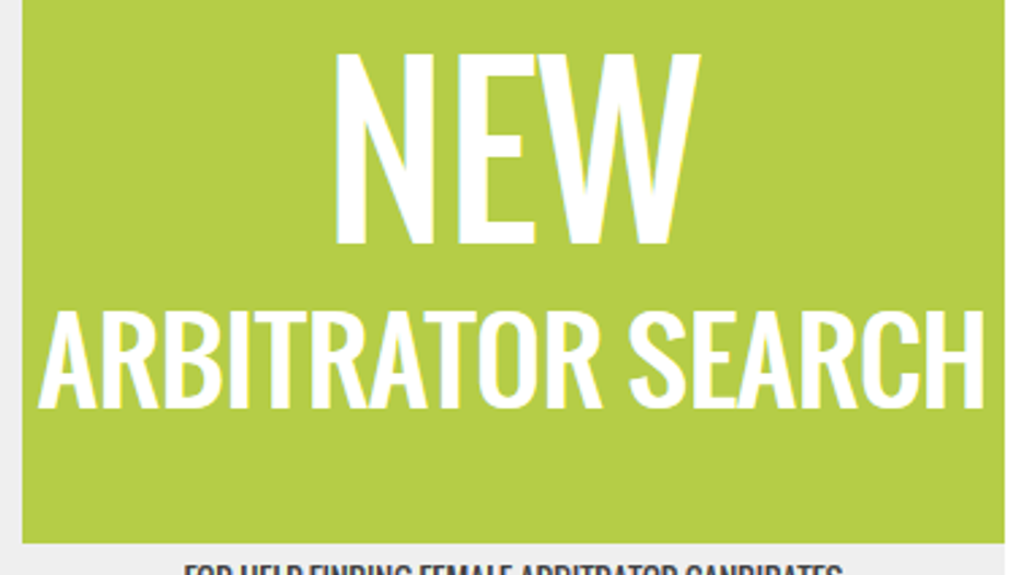 The search for women arbitrators made easier