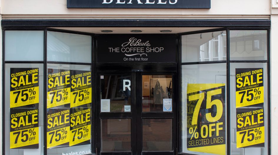 DLA Piper advising as UK department store Beales collapses