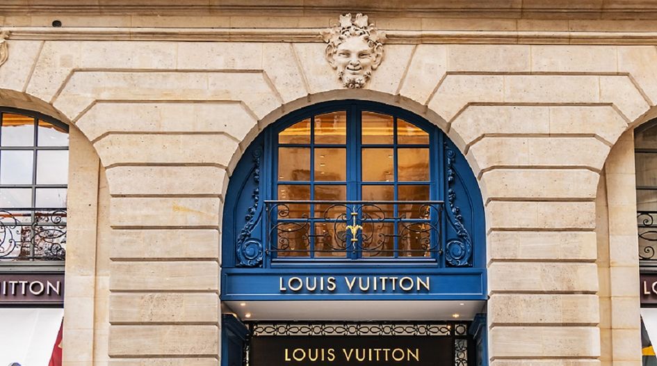 Lettering, Louis Vuitton headquarters, Paris, France, Europe