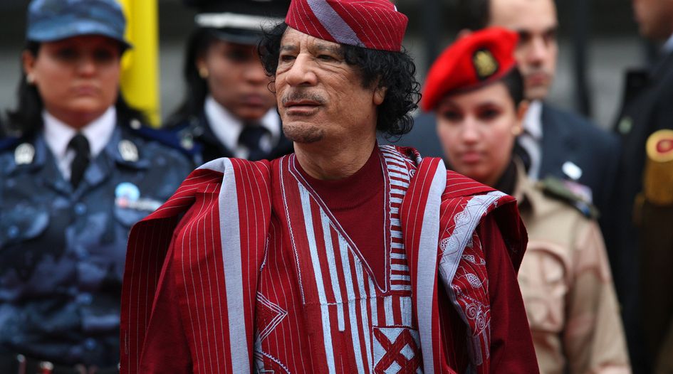 Libya creditor obtains final order against former Gaddafi property