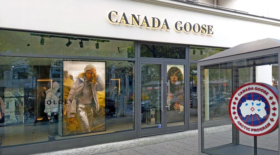 EUIPO Board of Appeal rules that Canada Goose mark is distinctive