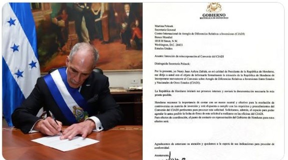 Honduras to rejoin ICSID after Trump ally takes office